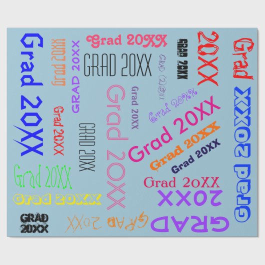 Afstuderen Jaar Gepersonaliseerde Aangepaste Word  Cadeaupapier (Vlak)