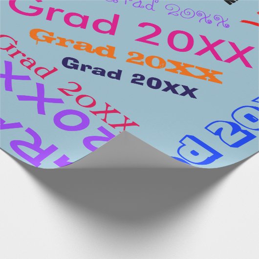 Afstuderen Jaar Gepersonaliseerde Aangepaste Word  Cadeaupapier (Hoek)