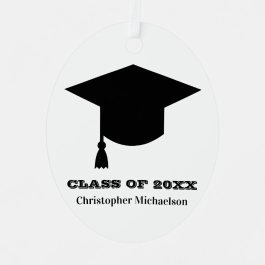 Afstuderen jaar metalen ornament (Voorkant)