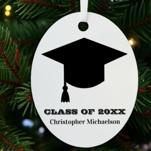 Afstuderen jaar metalen ornament