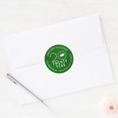 Afstuderen Jaar Metallic Groen Retouradres Ronde Sticker (Envelop)
