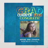 Afstuderen jaar middelbare school foto aankondigin (Voorkant / Achterkant)