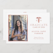 Afstuderen jaar roos gouden foto van verpleegschoo (Voorkant / Achterkant)