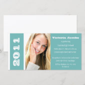 Afstuderen Jaar Uitnodiging zee groen (Voorkant / Achterkant)