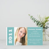 Afstuderen Jaar Uitnodiging zee groen (Staand voorkant)