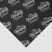 Afstuderen jaar zwart, wit, aangepast Afstuderen Tissuepapier (Detail)