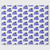 Afstuderen je hebt het blauwe teken gedaan cadeaupapier (Vlak)