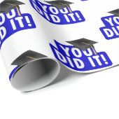 Afstuderen je hebt het blauwe teken gedaan cadeaupapier (Rol Hoek)