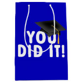 Afstuderen je hebt het blauwe teken gedaan medium cadeauzakje (Voorkant)