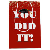Afstuderen "Je hebt het ondertekend" met Confetti Medium Cadeauzakje (Voorkant)