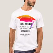 AFSTUDEREN Jer 29:11 GOD KENT DE GEWOONTEPLANNEN T-shirt (Voorkant)