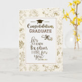 Afstuderen Jeremiah 29:11 Bijbel Ik ken de plannen Kaart (Gele Bloem)