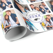 Afstuderen Jouw naam Foto's en lesjaar Cadeaupapier (Rol Hoek)
