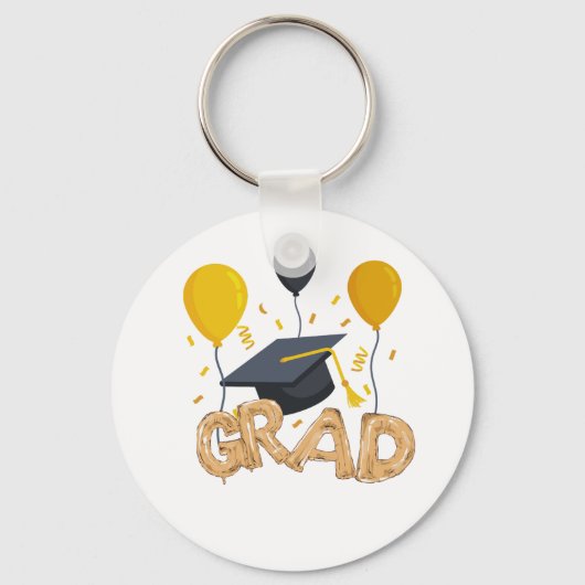 Afstuderen Joy vastgelegd in een dromerig ontwerp Sleutelhanger (Voorkant)