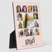 Afstuderen K-12 Blush Pink Photo Collage Modern Fotoplaat (Zijkant)