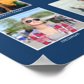 Afstuderen K-12 Foto Collage Blue Keepomwille Poster (Hoek)