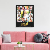 Afstuderen K-12 Foto Collage Modern Black Gold Canvas Afdruk (Insitu (Woonkamer))