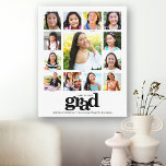 Afstuderen K-12 Foto Collage Modern Black White Canvas Afdruk<br><div class="desc">Wees trots, blij en toon deze mijlpaal van je favoriete afstudeerder. Creëer deze elegante, eenvoudige, moderne, gepersonaliseerde middelbare school afstuderen K - 12 foto-collage canvas wandkunst voor een keepasje dat u altijd zult koesteren. Een leuke, speelse visuele weergave van gedurfde, grafische, zwarte typografie, samen met hun naam, lesjaar, school en...</div>