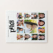 Afstuderen K-12 Foto Collage Modern Black White Legpuzzel (Horizontaal)