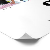 Afstuderen K-12 Foto Collage Modern Black White Poster (Hoek)