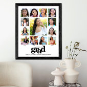 Afstuderen K-12 Foto Collage Modern Black White Poster