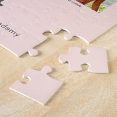 Afstuderen K-12 Foto Collage Modern Blush Pink Legpuzzel (Zijkant)