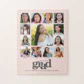 Afstuderen K-12 Foto Collage Modern Blush Pink Legpuzzel (Verticaal)