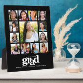 Afstuderen K-12 Foto Collage Modern Bold Black Fotoplaat (Zijkant)