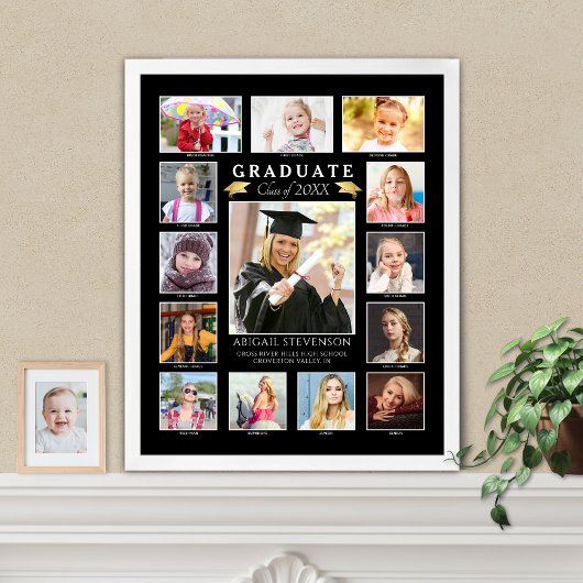 Afstuderen K-12 Fotocollage Afstuderen Keepomwille Poster