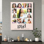 Afstuderen K-12 Fotocollage Blush Roze Vet Canvas Afdruk<br><div class="desc">Wees trots, blij en toon deze mijlpaal van je favoriete afstudeerder. Creëer deze elegante, eenvoudige, moderne, gepersonaliseerde middelbare school afstuderen K - 12 foto-collage canvas wandkunst voor een keepasje dat u altijd zult koesteren. Een leuke, speelse visuele weergave van gewaagde, grafische, zachte grijze typografie, samen met hun naam, klassejaar, school...</div>