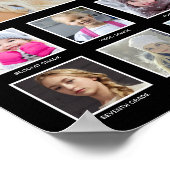 Afstuderen K-12 Fotocollage Custom School Kleuren Poster (Hoek)