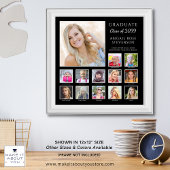 Afstuderen K-12 Fotocollage Custom School Kleuren Poster