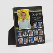 Afstuderen K-12 Foto's | Zwart en goud | Houdbaarh Fotoplaat (Voorkant)