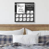 Afstuderen K-12 Foto's zwart en zilver keepomwille Canvas Afdruk (Insitu (Slaapkamer))