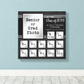 Afstuderen K-12 Foto's zwart en zilver keepomwille Canvas Afdruk (Insitu (Houten vloer))