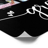 Afstuderen K-12 Modern Script Photo Collage Black Poster (Hoek)