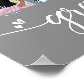 Afstuderen K-12 Modern Script Photo Collage Gray Poster (Hoek)