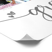 Afstuderen K-12 Modern Script Photo Collage White Poster (Hoek)