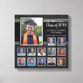 Afstuderen K-12 Photo Collage Keepomwille Canvas Afdruk (Voorkant)