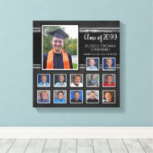 Afstuderen K-12 Photo Collage Keepomwille Canvas Afdruk (Insitu (Houten vloer))