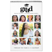 Afstuderen K-12 Script Fotocollage Vet 15 maand Kalender (Hoes)