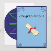 Afstuderen Kaart. (Voorkant / Achterkant)