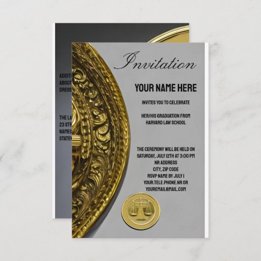 Afstuderen Kaart (Voorkant / Achterkant)