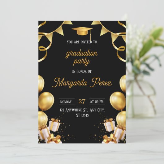 afstuderen kaart (Staand voorkant)