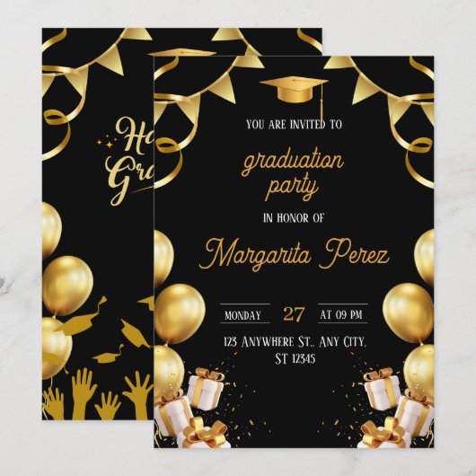 afstuderen kaart (Voorkant / Achterkant)