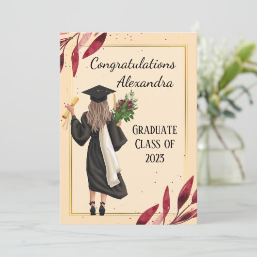 Afstuderen Kaart (Staand voorkant)