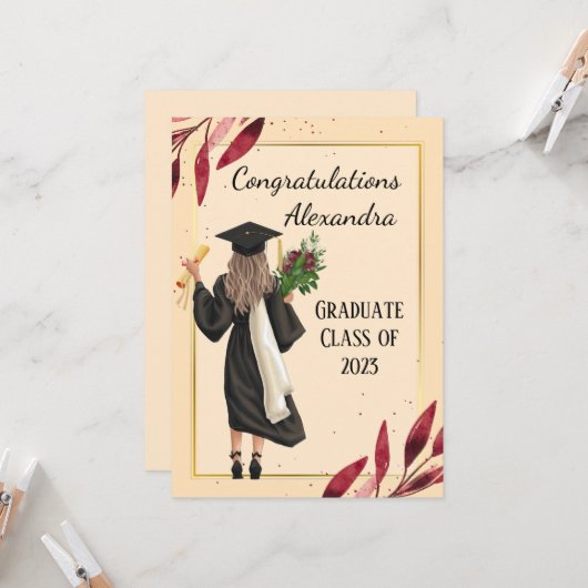 Afstuderen Kaart (Voorkant / Achterkant in situ)