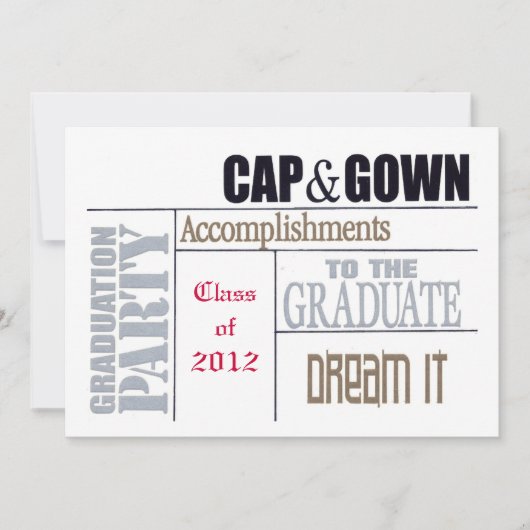 Afstuderen-kaart Aankondiging (Voorkant)