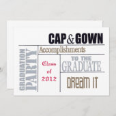 Afstuderen-kaart Aankondiging (Voorkant / Achterkant)