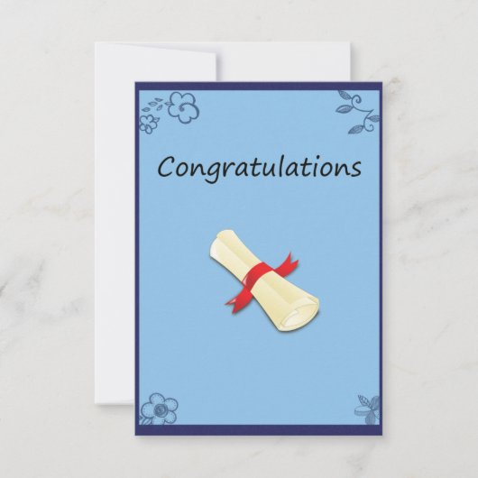 Afstuderen-kaart Bedankkaart (Voorkant)